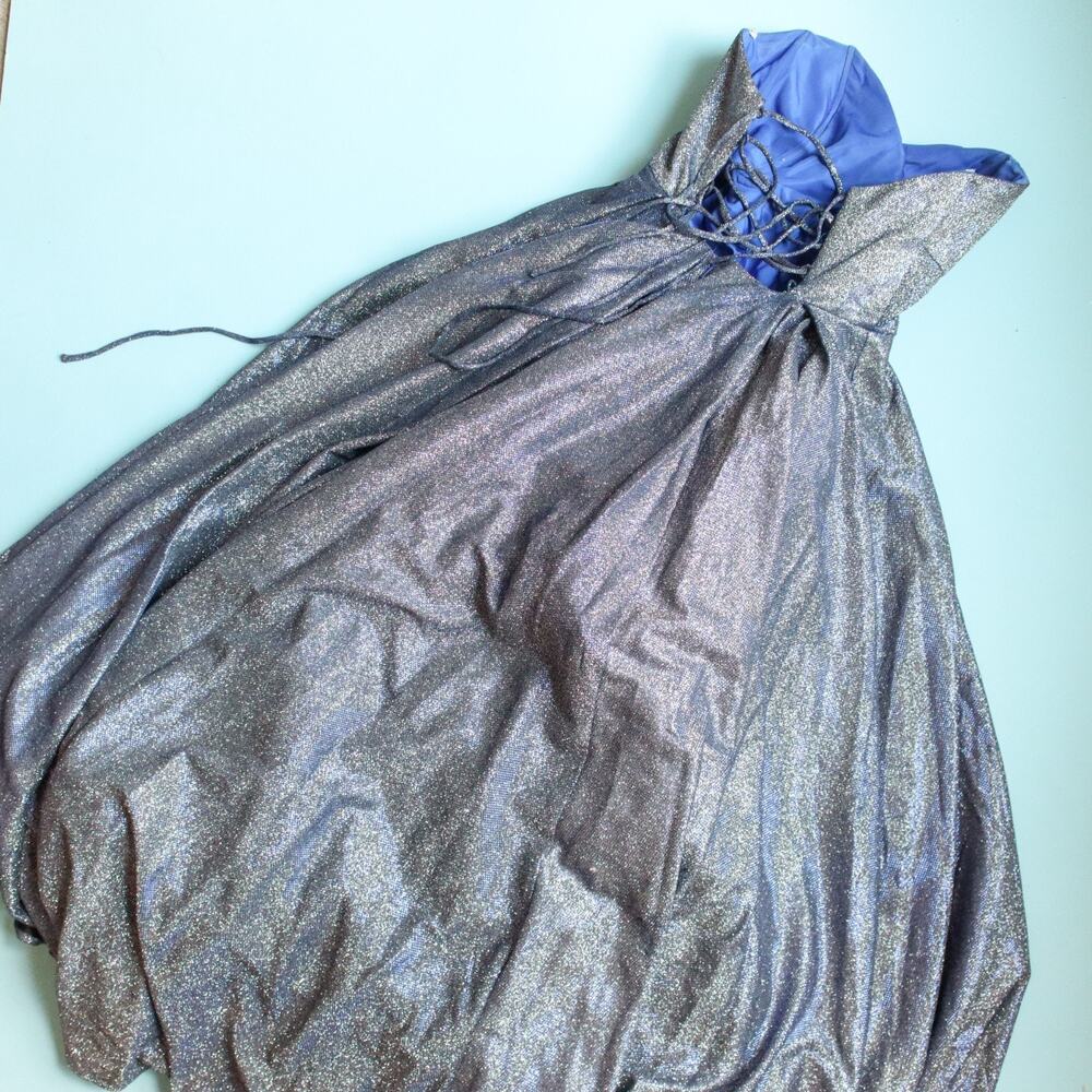 Sherri Hill Blue Shimmer Strapless Ball Gown Size 4 Full Skirt 52959 Princess - Picture 11 of 13